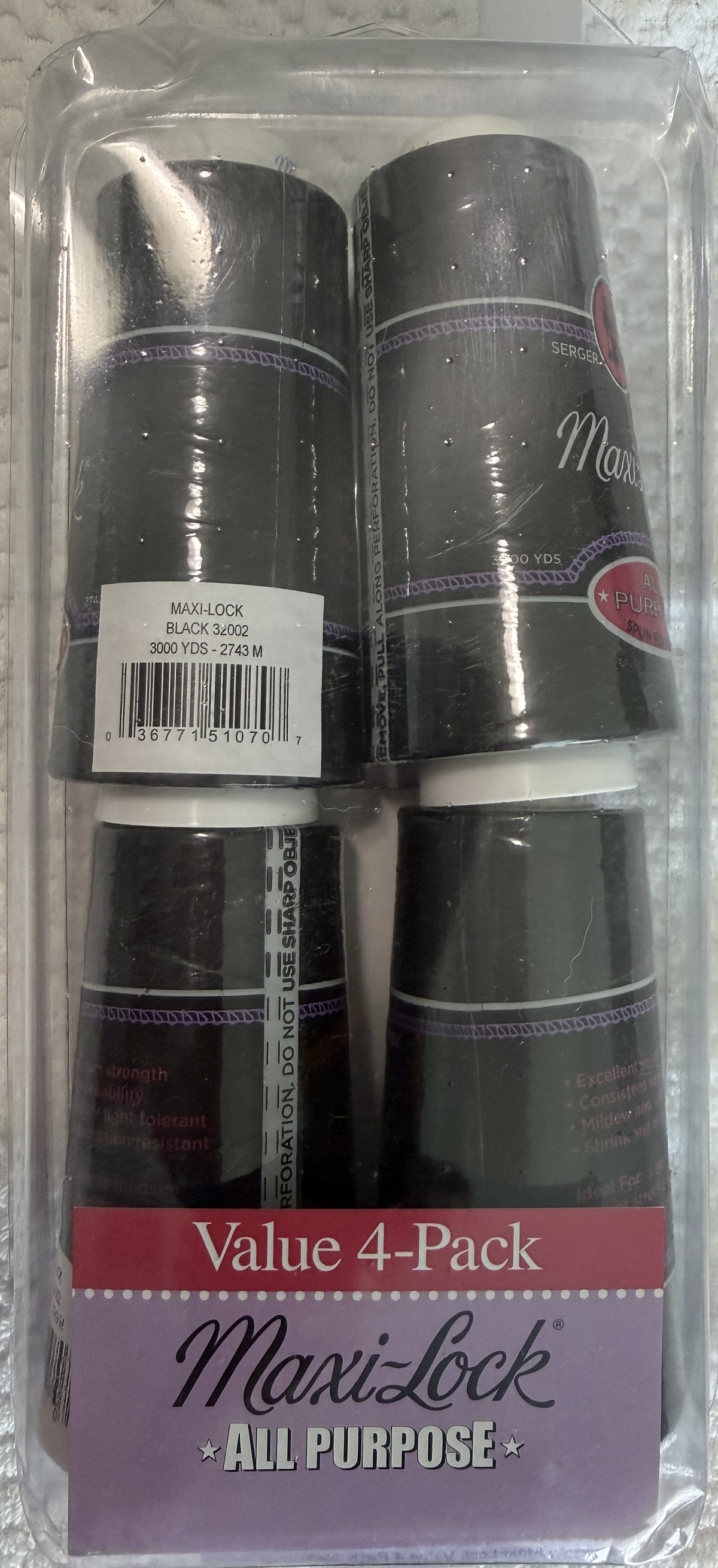 Maxi-Lock Value 4-Pack BLACK