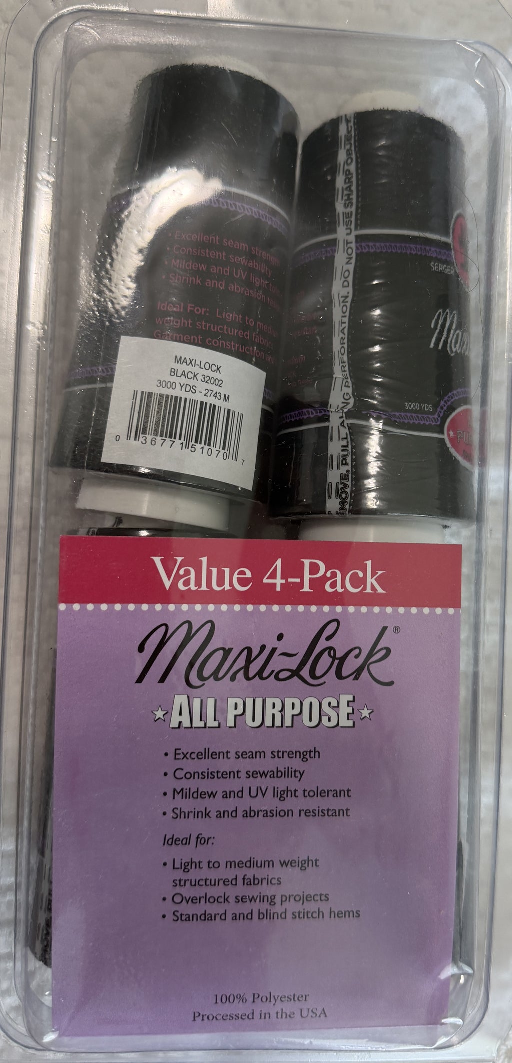 Maxi-Lock Value 4-Pack BLACK