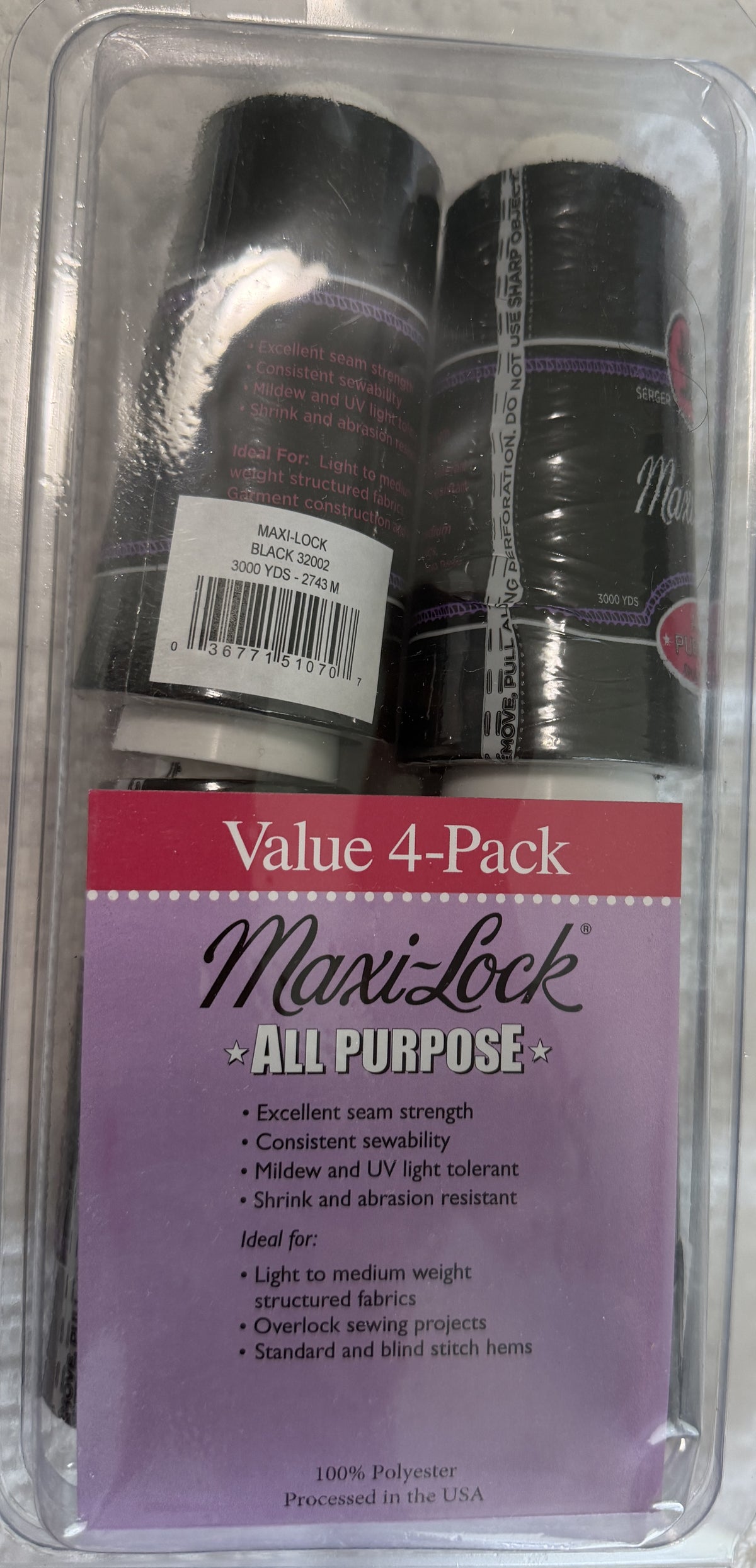 Maxi-Lock Value 4-Pack BLACK