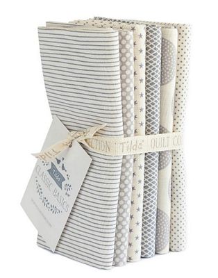 Tilda - Basic Classics Fat Quarter Bundle -  6 Fabrics, Grey